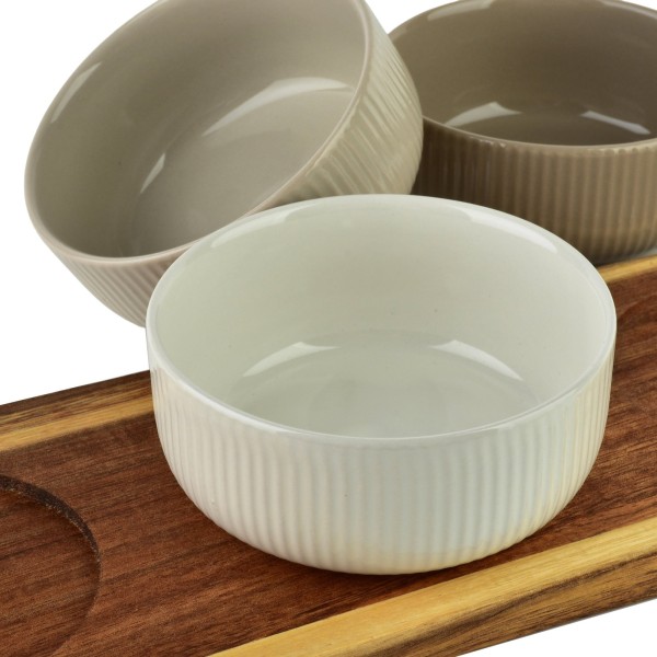 СУЧАСНА КУХОННА ДОШКА з 3 мисками 10x10x4,5 см (32x11x1,2 см) 210 мл