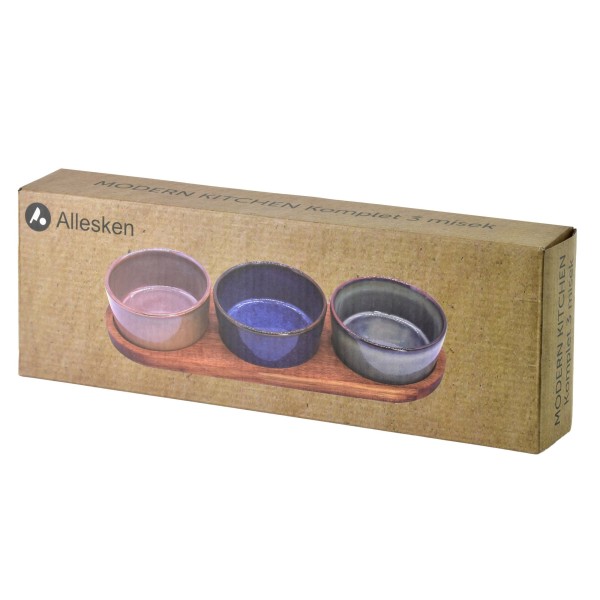 Deska z 3 miskami Allesken MODERN KITCHEN (110 ml)