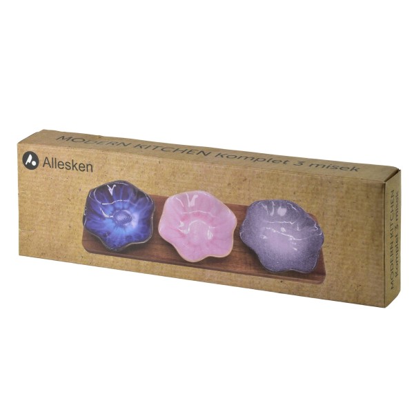 Deska z trzema miskami Allesken MODERN KITCHEN (80 ml)