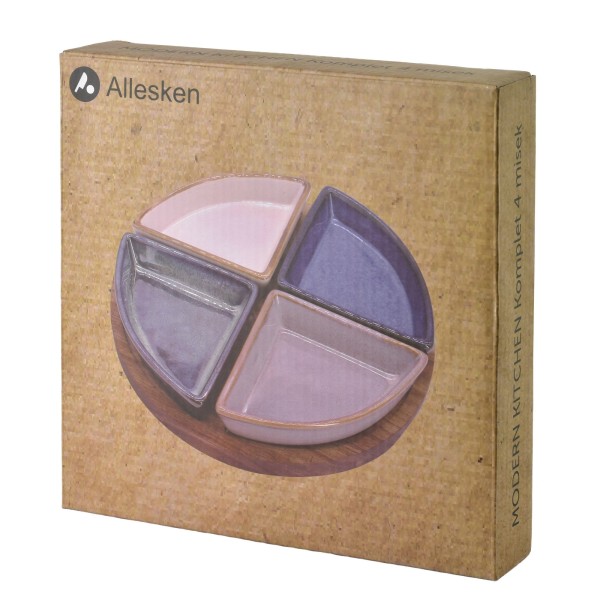 Deska z 4 miskami Allesken MODERN KITCHEN (poj.95 ml)