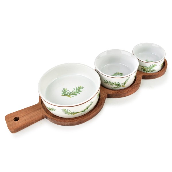 Deska z 3 miskami Allesken MODERN KITCHEN (35x12x1,2 cm)