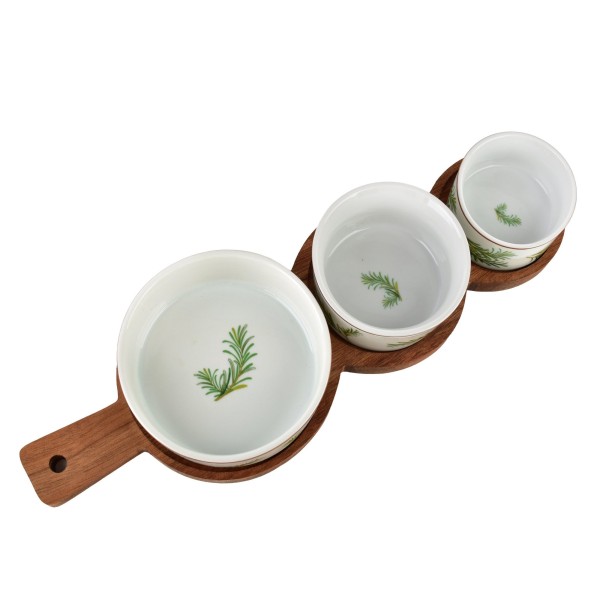 Deska z 3 miskami Allesken MODERN KITCHEN (35x12x1,2 cm)