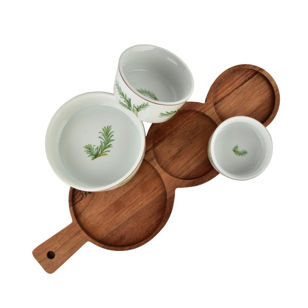 Deska z 3 miskami Allesken MODERN KITCHEN (35x12x1,2 cm)