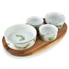 Deska do serwowania z 4 miskami Allesken MODERN KITCHEN (28x16x1,2 cm)