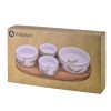 Deska do serwowania z 4 miskami Allesken MODERN KITCHEN (28x16x1,2 cm)