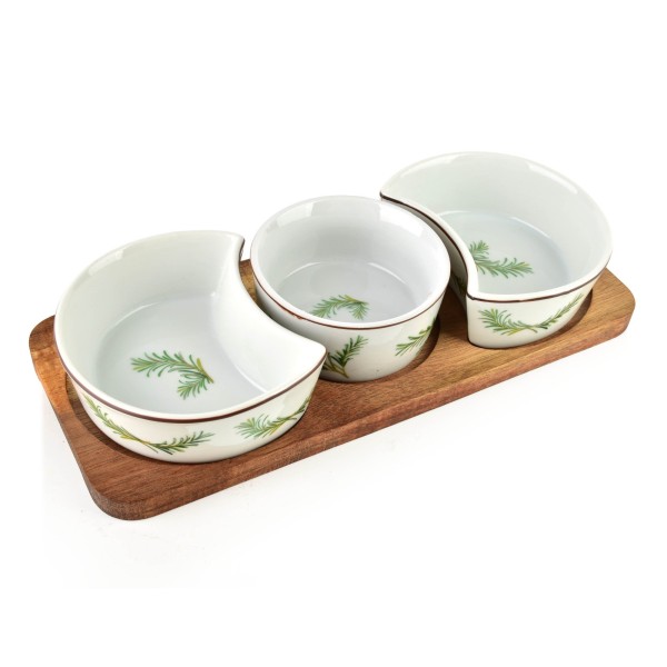 Deska z 3 miskami Allesken MODERN KITCHEN (2x150 ml + 1x120 ml)