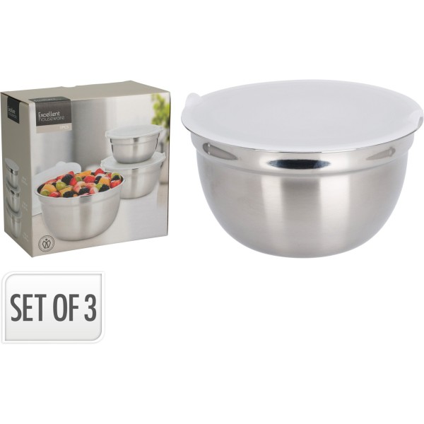 Набір із 3 мисок З НЕРЖАВІЮЧОЇ СТАЛІ, 3 розміри