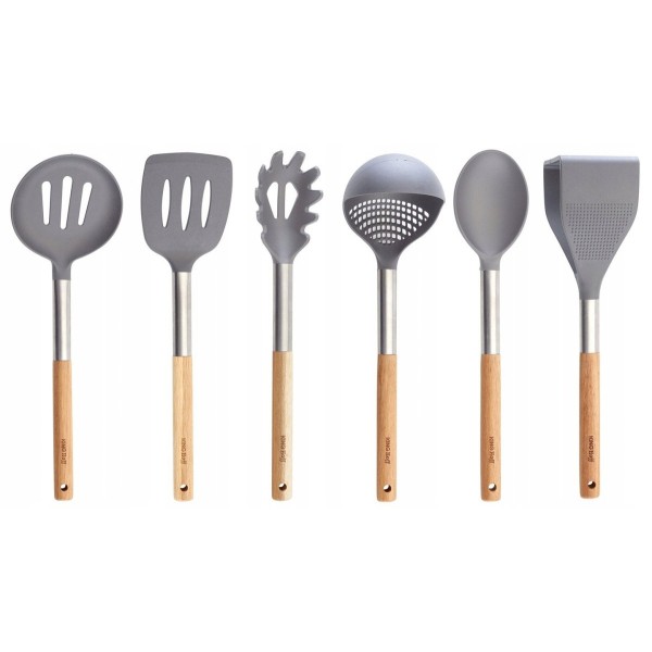 Набір кухонного начиння Kinghoff KH-1325 з 6 предметів з акації