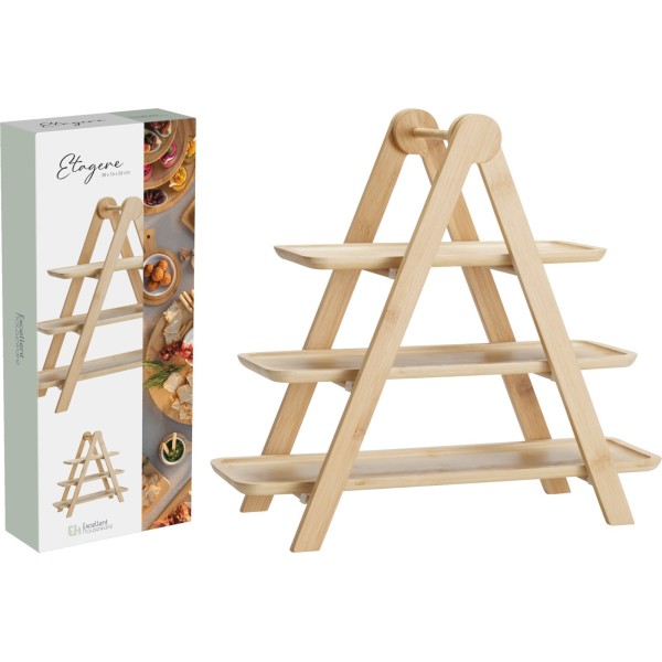 Patera bambusowa Mondex 3 poziomy (3 poziomy)