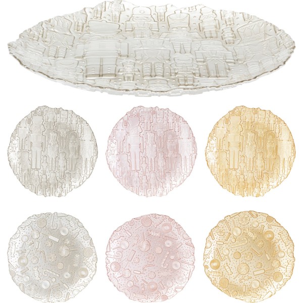 Діаметр скляної тарілки 28 см 6 ТИПІВ X