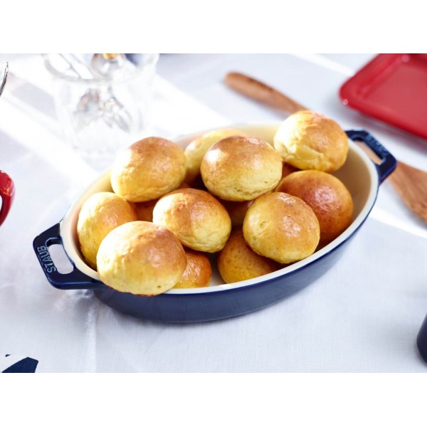Овальне керамічне тарілка STAUB COOKING 1,1 л, синього кольору