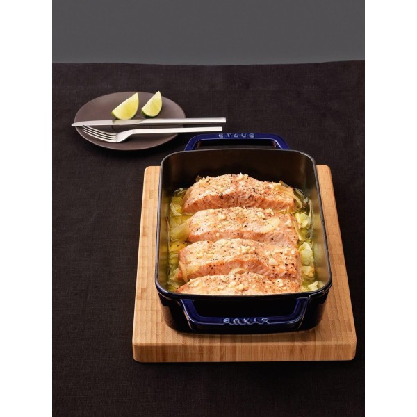 Prostokątny półmisek Staub COOKING (2,4 l, niebieski)