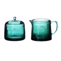 Komplet cukiernic z mlecznikiem Affekdesign ECILA DARK (średnica 9 x wys. 7,3 cm, mlecznik 300 ml)