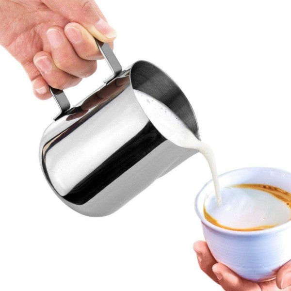 СТАЛЕВИЙ ГЛЕЧИК ДЛЯ МОЛОКА ДЛЯ ВСПІНЮВАННЯ МОЛОКА 580 мл