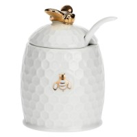 LA PORCELLANA BIANCA APEREGINA ORO Цукорниця з ложкою 6,5 см