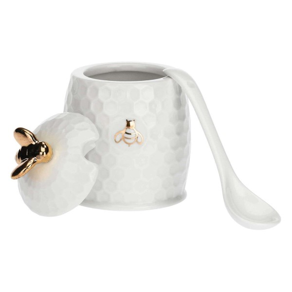 LA PORCELLANA BIANCA APEREGINA ORO Цукорниця з ложкою 6,5 см