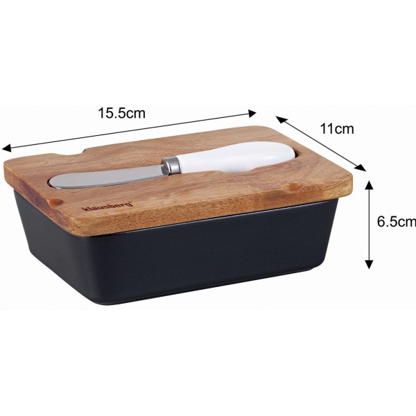 Maselnica porcelanowa Klausberg KB-7784 (akacja)