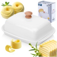 Maselnica VILDE 139678 (ceramiczna, biały korpus z drewnianym uchwytem)