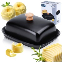 Maselnica ceramiczna VILDE 139677 (czarna z drewnianym uchwytem)