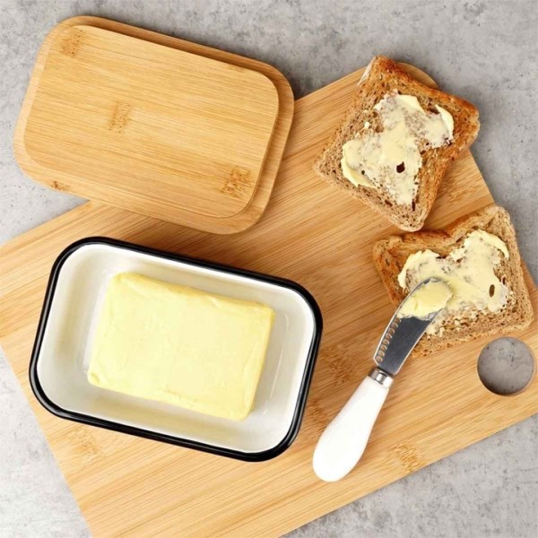 Maselnica VILDE 139515 (metalowa, biała z nożykiem)