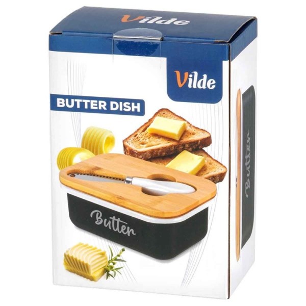 Maselnica do masła VILDE 139516 (metalowa, biała)