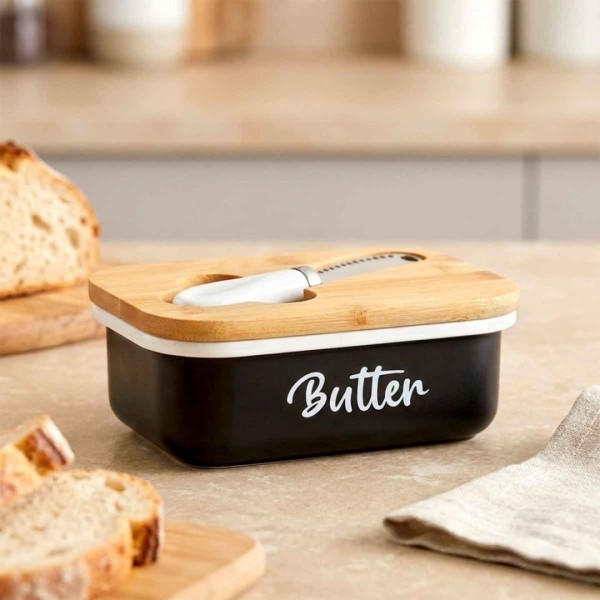 Maselnica do masła VILDE 139516 (metalowa, biała)