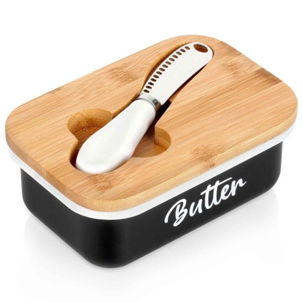 Maselnica do masła VILDE 139516 (metalowa, biała)