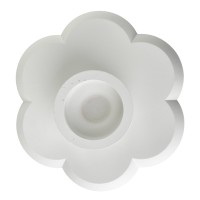 Декоративна тарілка DAZ 30x30x8 см квітка біла