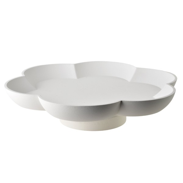 Декоративна тарілка DAZ 30x30x8 см квітка біла