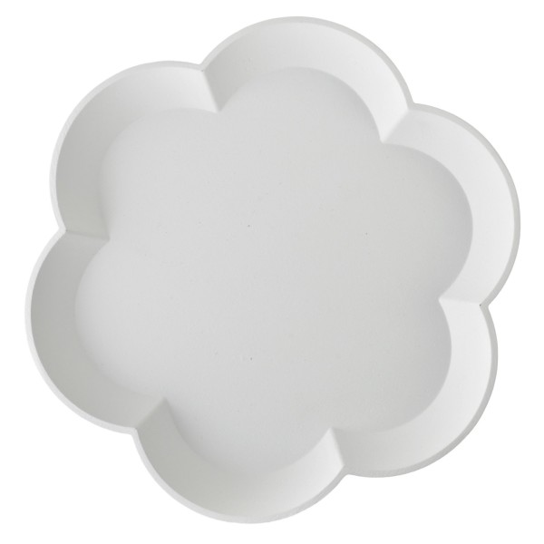 Декоративна тарілка DAZ 30x30x8 см квітка біла
