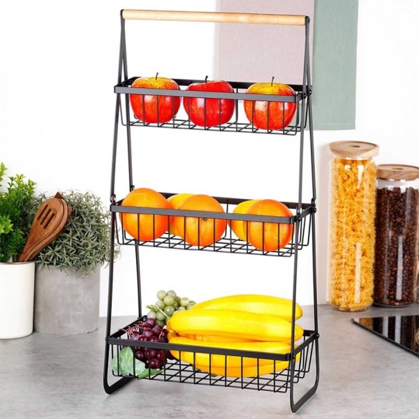 Koszyk piętrowy na owoce i pieczywo VILDE 229156 (3 poziomy)