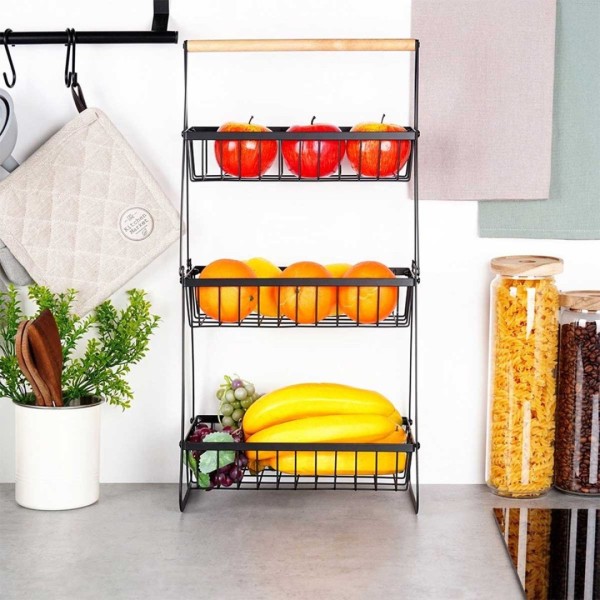 Koszyk piętrowy na owoce i pieczywo VILDE 229156 (3 poziomy)