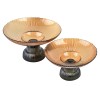 DAZ GLASS Patera na nodze 31x31x18 cm brązowa