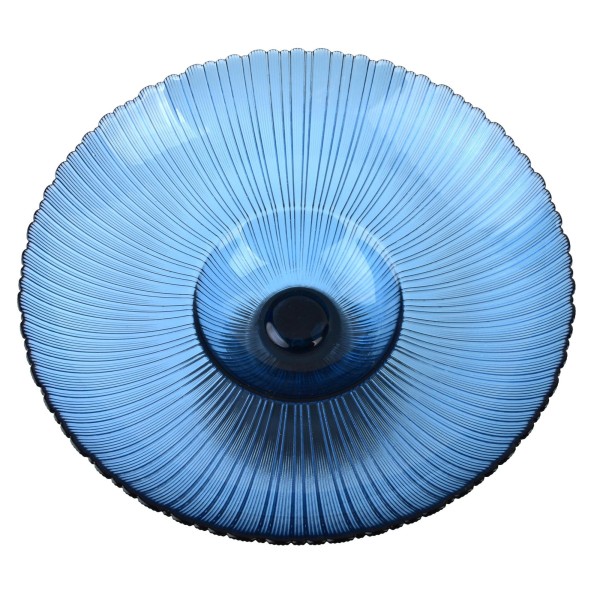 DAZ GLASS Patera na nodze 31x31x18 cm niebieska