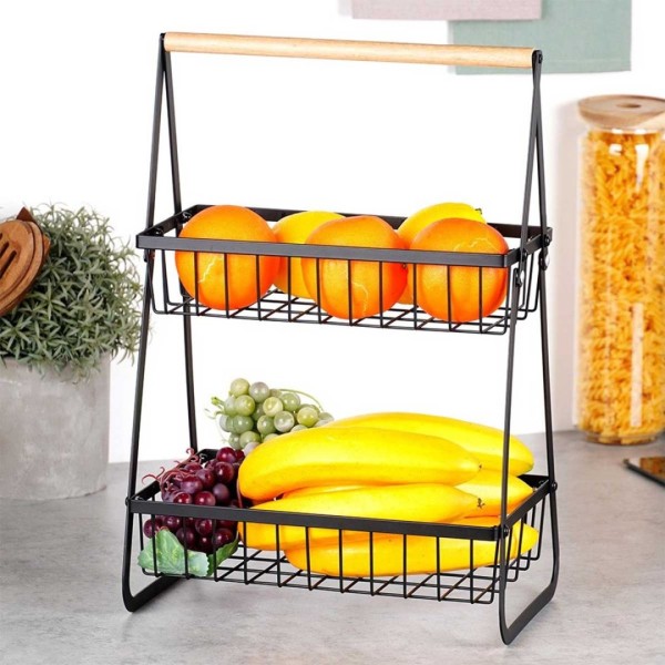 Koszyk piętrowy na owoce i pieczywo VILDE 229155 (2 poziomy)