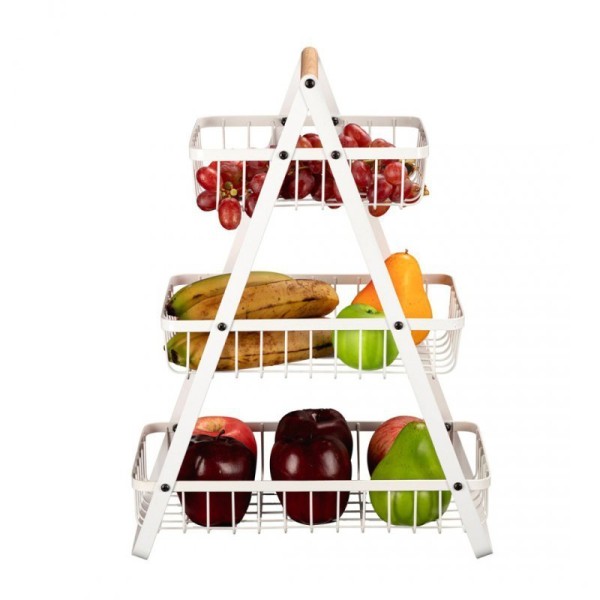 Koszyk piętrowy na owoce i przyprawy ELITEHOFF E-8178 (metalowy)