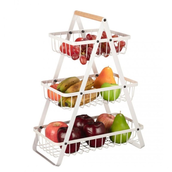 Koszyk piętrowy na owoce i przyprawy ELITEHOFF E-8178 (metalowy)