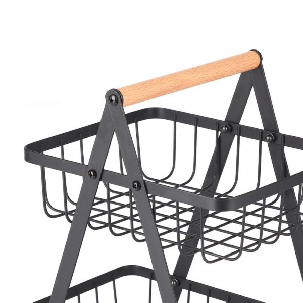 Koszyk piętrowy na owoce i przyprawy ELITEHOFF E-8084 (metalowy)