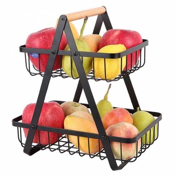 Koszyk piętrowy na owoce i przyprawy ELITEHOFF E-8084 (metalowy)