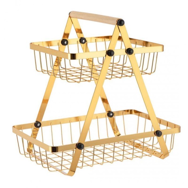 Koszyk piętrowy na owoce i przyprawy ELITEHOFF E-8180 (metalowy)