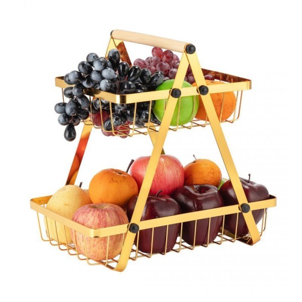 Koszyk piętrowy na owoce i przyprawy ELITEHOFF E-8180 (metalowy)