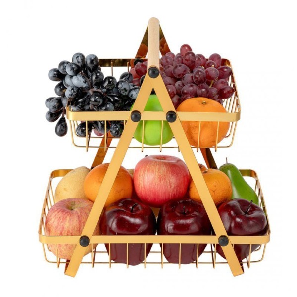Koszyk piętrowy na owoce i przyprawy ELITEHOFF E-8180 (metalowy)