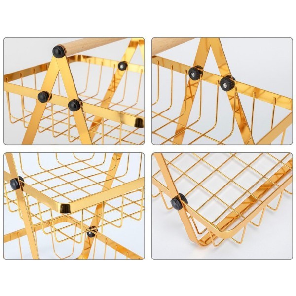 Koszyk piętrowy na owoce i przyprawy ELITEHOFF E-8180 (metalowy)