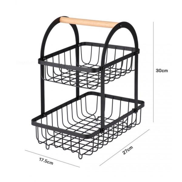 Koszyk piętrowy na owoce i przyprawy ELITEHOFF E-8104 (stalowy)