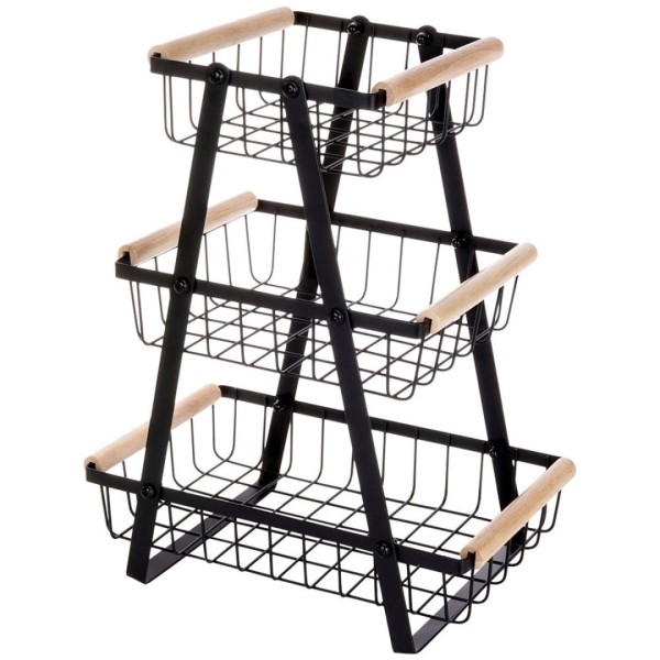 Koszyk piętrowy na owoce i przyprawy VILDE 229097 (loft)