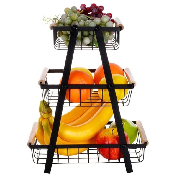 Koszyk piętrowy na owoce i przyprawy VILDE 229097 (loft)