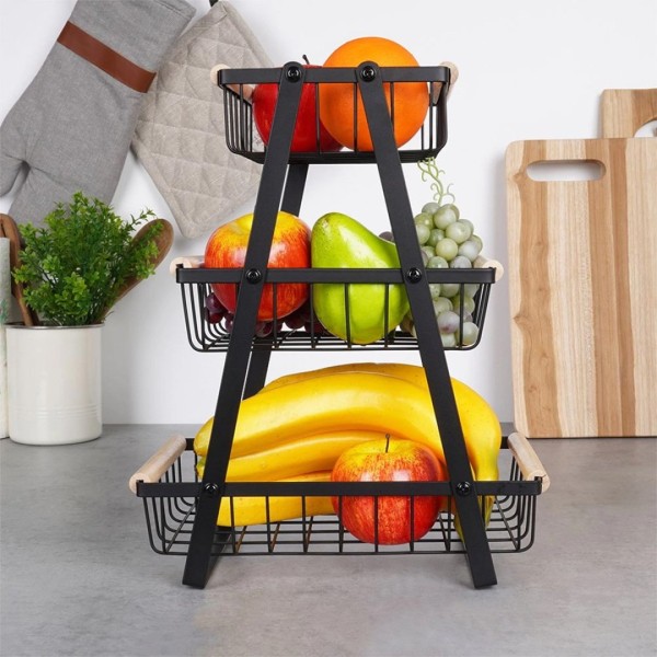 Koszyk piętrowy na owoce i przyprawy VILDE 229097 (loft)