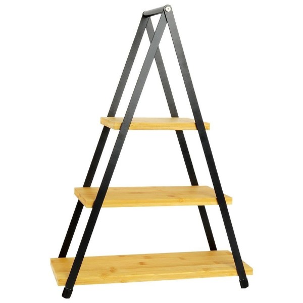 Patera na ciasto i owoce EH EXCELLENT HOUSEWARE 139201 (bambusowa, 3 piętra 38x16,5x53 cm)