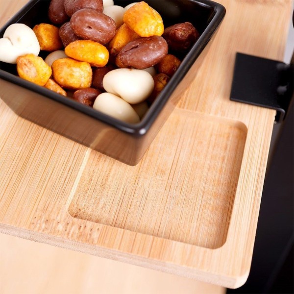 Бамбукова підставка для торта для фруктів та кексів, 3-ярусна, з мискою, 32x32x26,5 см, EXCELLENT HOUSEWARE 139213