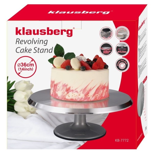 Patera obrotowa do ciast i babeczek Klausberg KB-7772 (36 cm)
